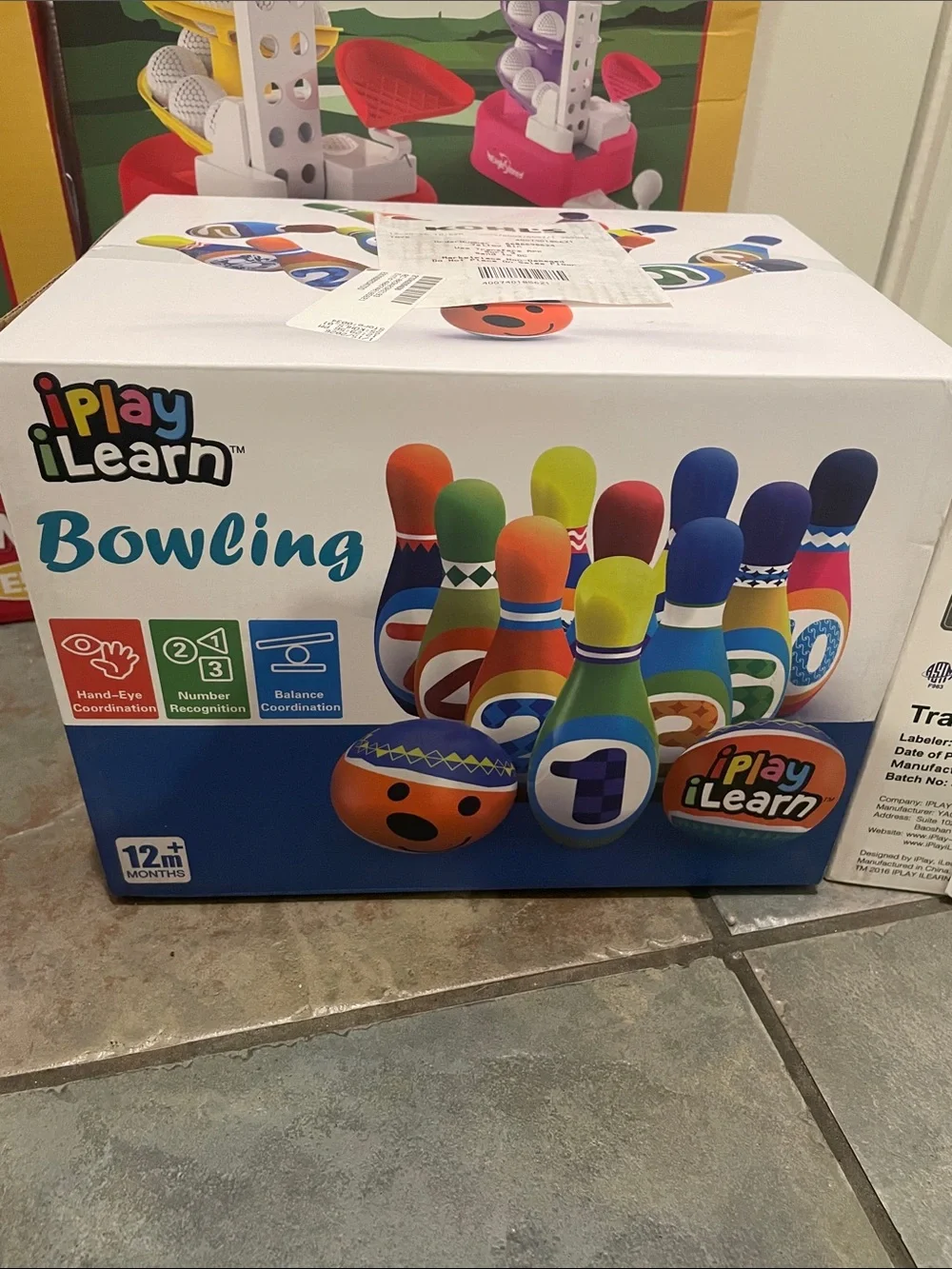 Toy bundle - bowling set, mini golf, toy trucks